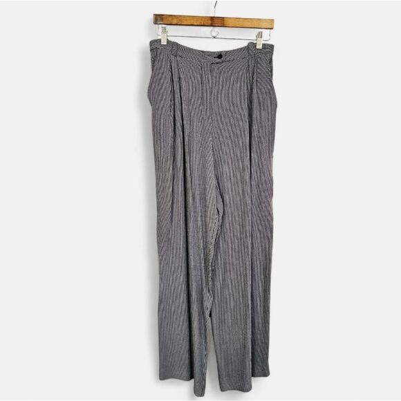 Vintage Ann Taylor Checked High Waisted Pleated Wide Leg Relaxed Trouser Pant 14 - Picture 1 of 11